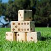 Images are for illustrative purposes only - Read Full Disclaimer  GoSports Giant Wooden Playing Dice Set with Rollzee and Farkle Scoreboard - Image 2