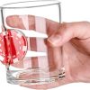 Stuck in Glass " UP THE ANTE WHISKEY GLASS | POKER CHIP | Original Embedded 10oz Borosilicate Rock Glassware | RED - Image 2